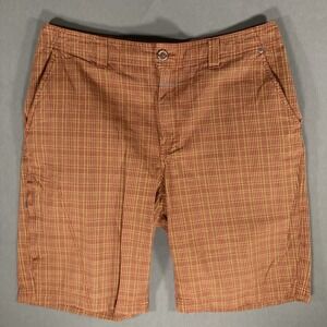 Columbia Omni Shade‎ Shorts Mens Size 36 Cotton Brown Plaid